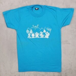 Vintage Single Stitch Shirt Boys Large USA Made Farm Animals Youth Kid 14-16*‎